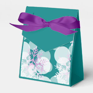 Snow Stars - White, Purple, Teal - Favour Bag Favor Box