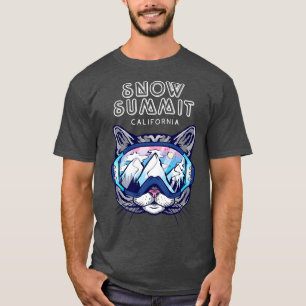 Snow Summit California Funny Cat Ski Googles T-Shirt