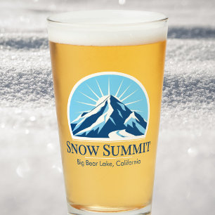 Snow Summit California ski resort souvenir  Glass