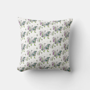 Snow time throw pillow