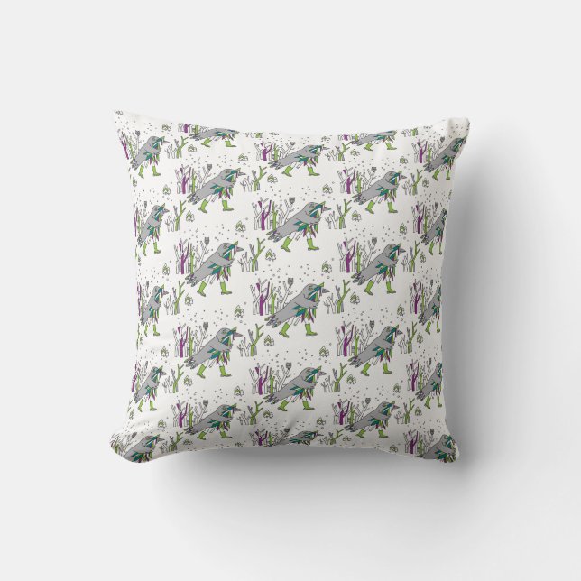 Snow time throw pillow (Front)