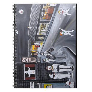 Snow Town Painting by Alfred Fox Notebook