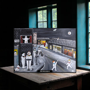 Snow Town Painting by Alfred Fox Poster