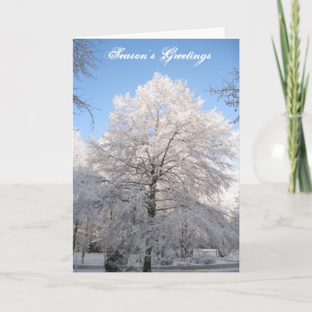 Snow Tree Christmas Card (Front)