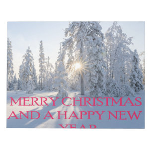SNOW,TREES,THE SUN, READY FOR CHRISTMAS NOTEPAD