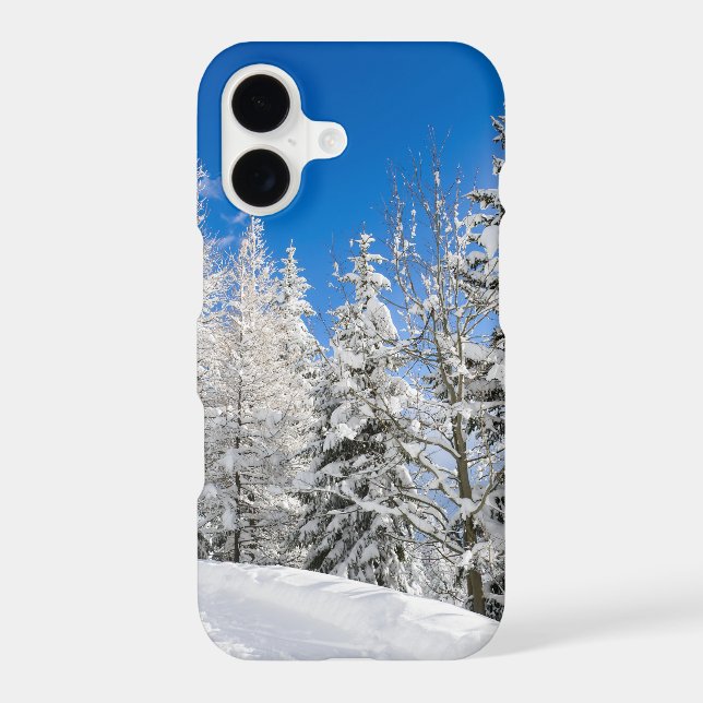 Snow trees under a clear blue sky (Back)