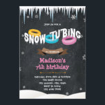 Snow tubing birthday invitation<br><div class="desc">Snow tubing birthday invitation</div>