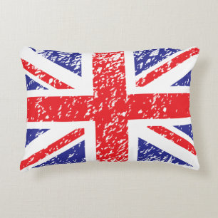 Snow Union Jack Pillow Winter Decor