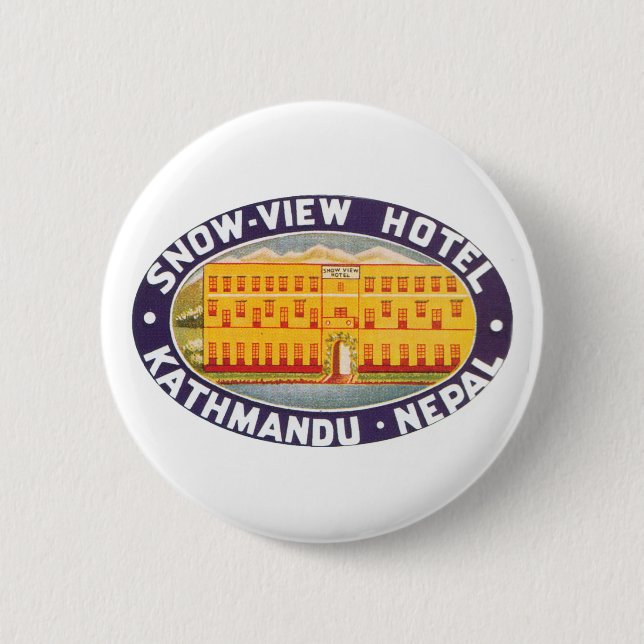 Snow View Hotel Kathmandu Nepal 2 Inch Round Button (Front)