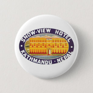 Snow View Hotel Kathmandu Nepal 2 Inch Round Button