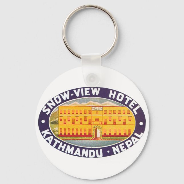 Snow View Hotel Kathmandu Nepal Keychain (Front)