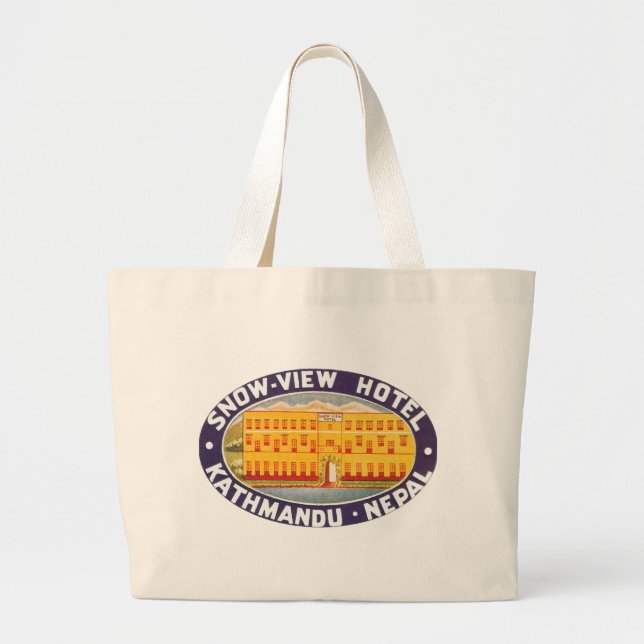 Snow View Hotel Kathmandu Nepal Large Tote Bag (Front)