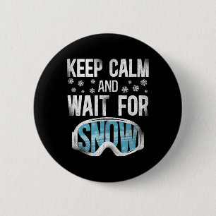 Snow Vintage Ski Skiing Goggles  2 Inch Round Button