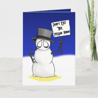 Snow Warning in Effect Holiday Card