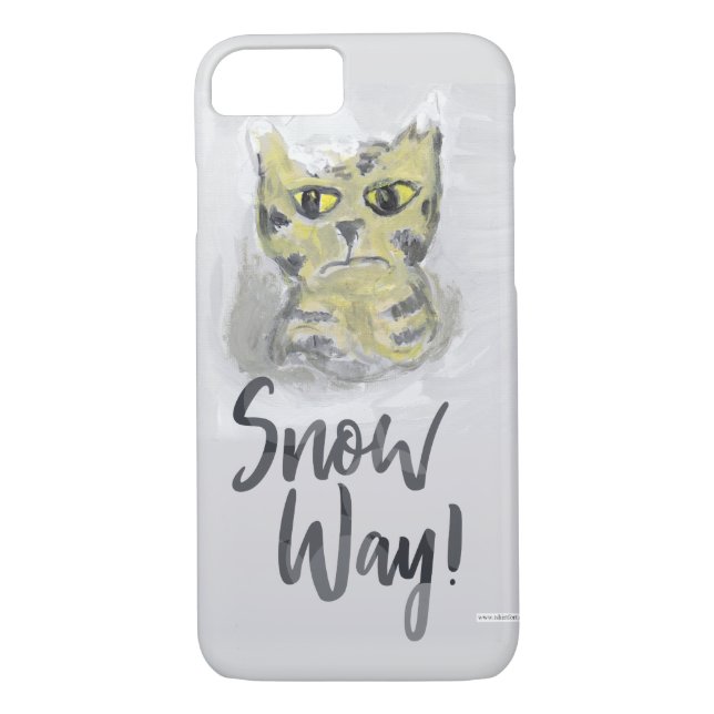 Snow Way Painted Cat Slogan Folk Art Design Case-Mate iPhone Case (Back)