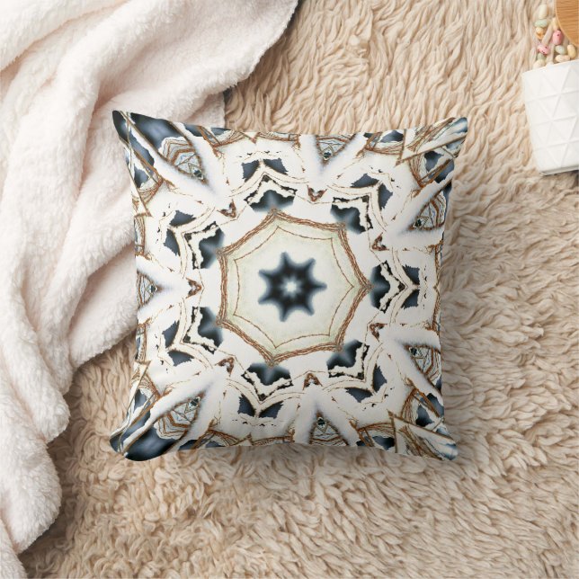 Snow Web Throw Pillow (Blanket)
