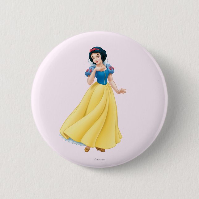 Snow White 2 Inch Round Button (Front)