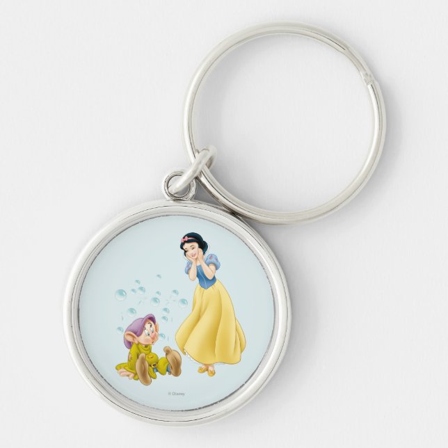 Snow White and Dopey Bubbles Keychain (Front)