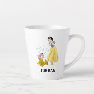 Snow White and Dopey Bubbles Latte Mug