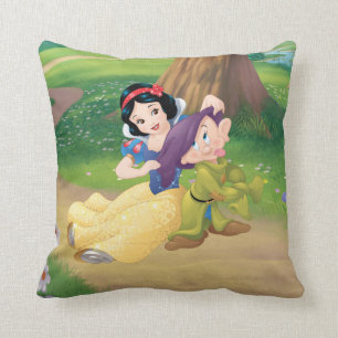 Snow White And Dopey Throw Pillow