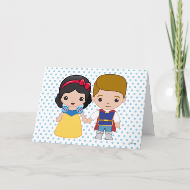 Snow White and Prince Charming Emoji Card (Front)