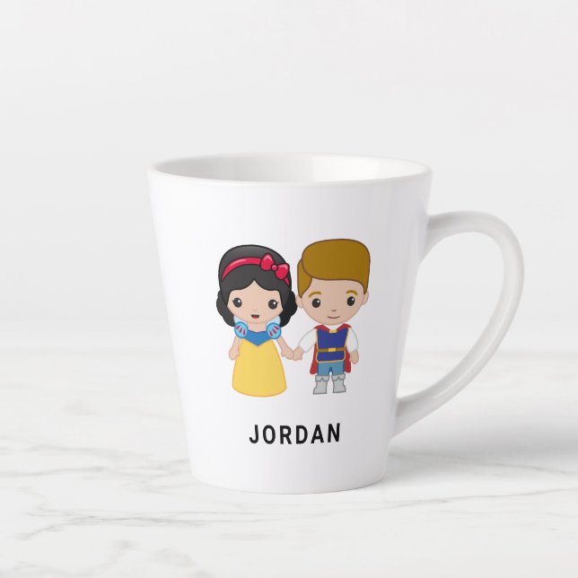 Snow White and Prince Charming Emoji Latte Mug (Right)