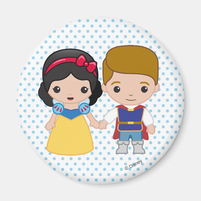 Snow White and Prince Charming Emoji Magnet (Front)