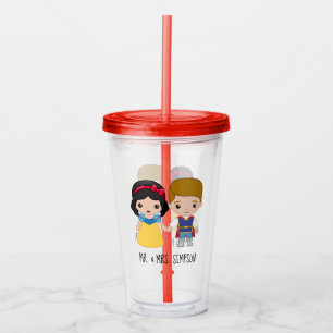Snow White and Prince Charming Emoji - Mr. & Mrs. Acrylic Tumbler