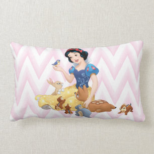Snow White and the Forest Animals Lumbar Pillow