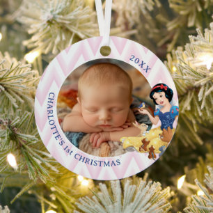 Snow White and the Forest Animals Metal Ornament