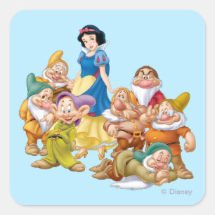 Snow White and the Seven Dwarfs 2 Square Sticker
