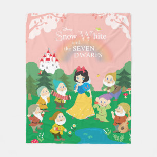 Snow White and the Seven Dwarfs Cartoon Fleece Blanket
