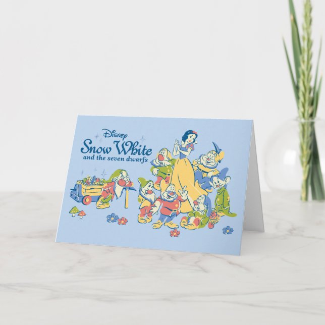 Snow White and the Seven Dwarfs taking a Break Card (Front)