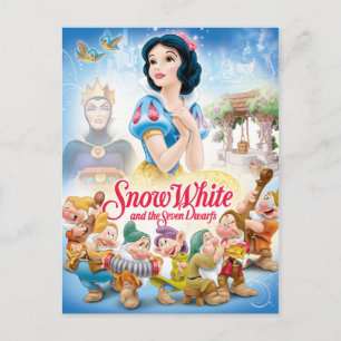 Snow White and the Seven Dwarfs with Evil Queen Postcard