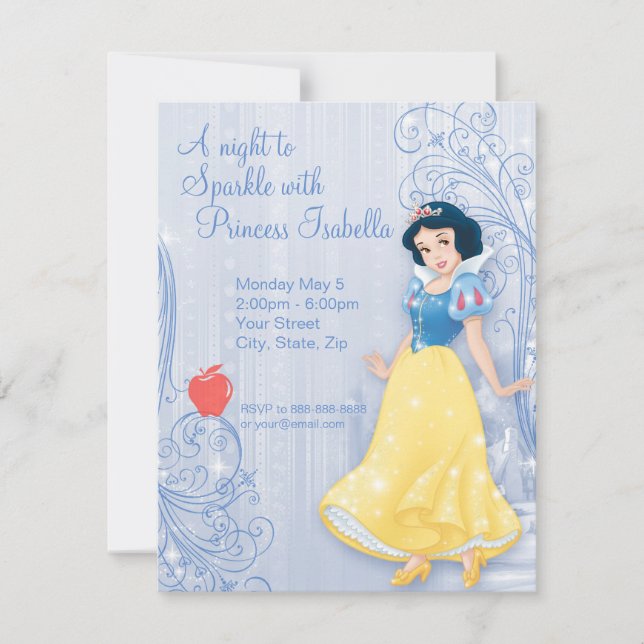 Snow White Birthday Invitation (Front)