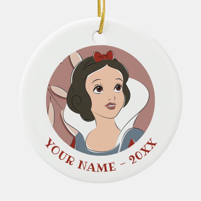 Snow White Captured Moment Ceramic Ornament (Front)