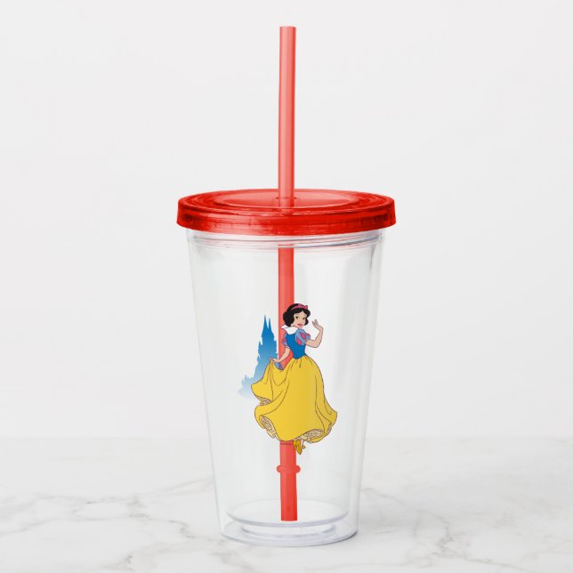 Snow White & Castle Graphic Acrylic Tumbler (Front)