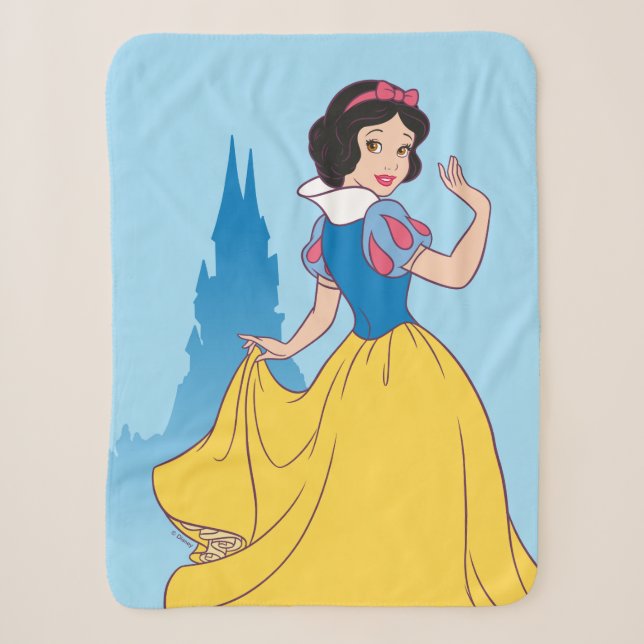 Snow White & Castle Graphic Sherpa Blanket (Front)