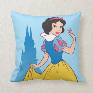 Snow White & Castle Graphic Throw Pillow