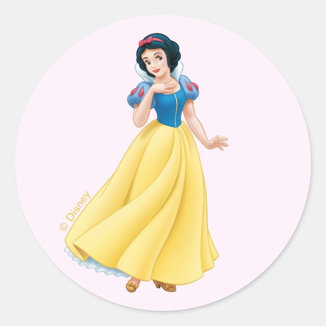 Snow White Classic Round Sticker (Front)