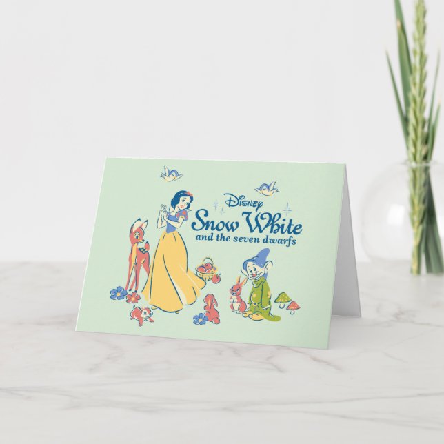 Snow White & Dopey with Friends Card (Front)