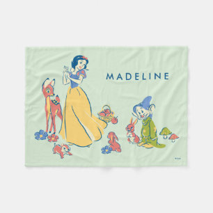 Snow White & Dopey with Friends Fleece Blanket