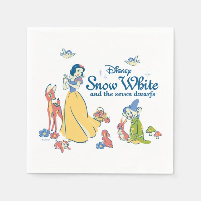 Snow White & Dopey with Friends Napkin (Front)