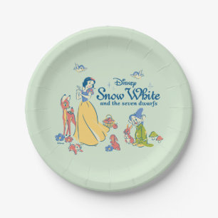 Snow White & Dopey with Friends Paper Plate