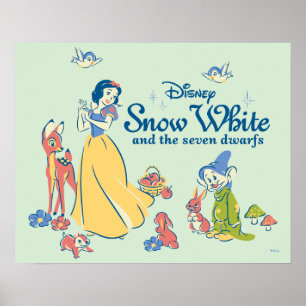 Snow White & Dopey with Friends Poster