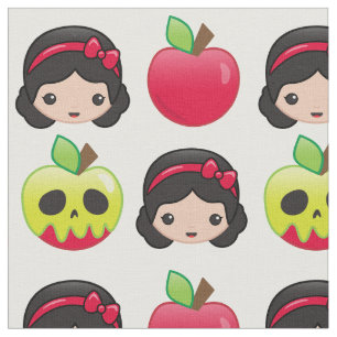 Snow White Emoji Land Pattern Fabric