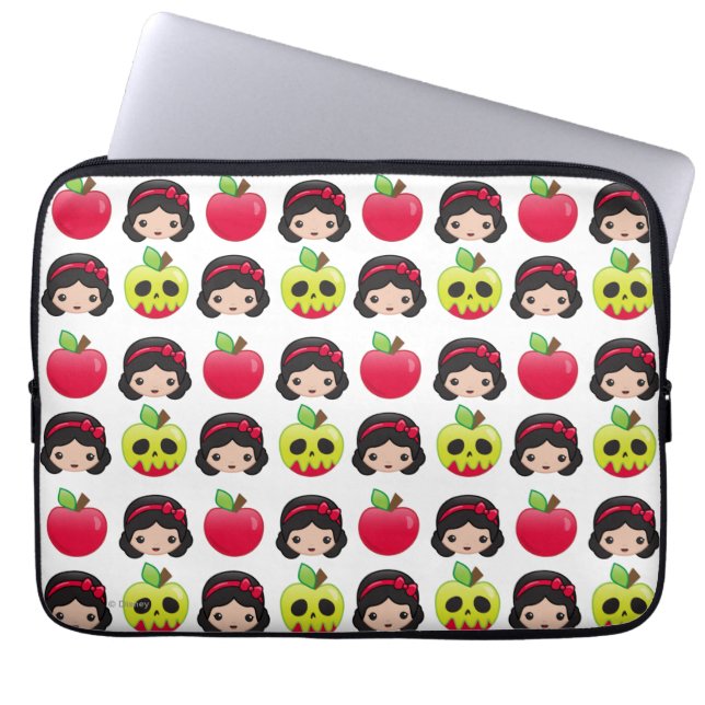 Snow White Emoji Land Pattern Laptop Sleeve (Front)