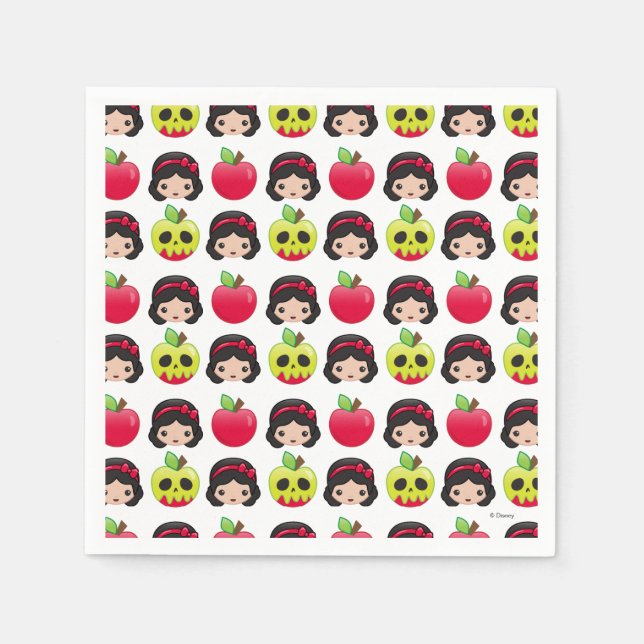 Snow White Emoji Land Pattern Napkin (Front)