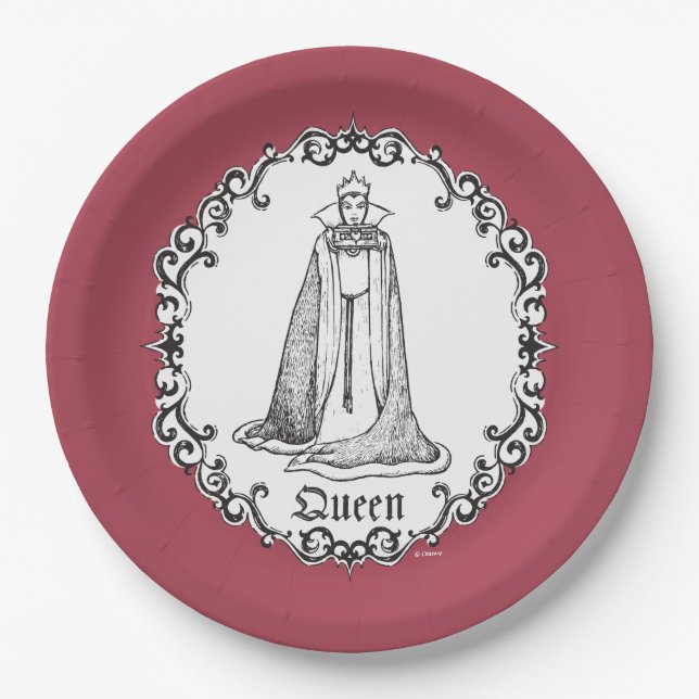 Snow White | Evil Queen - Vintage Villain Paper Plate (Front)