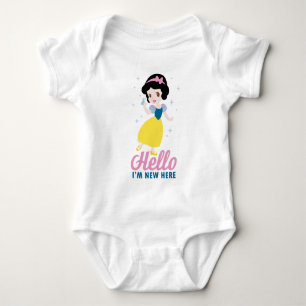 Snow White Hello I'm New Here Baby Bodysuit